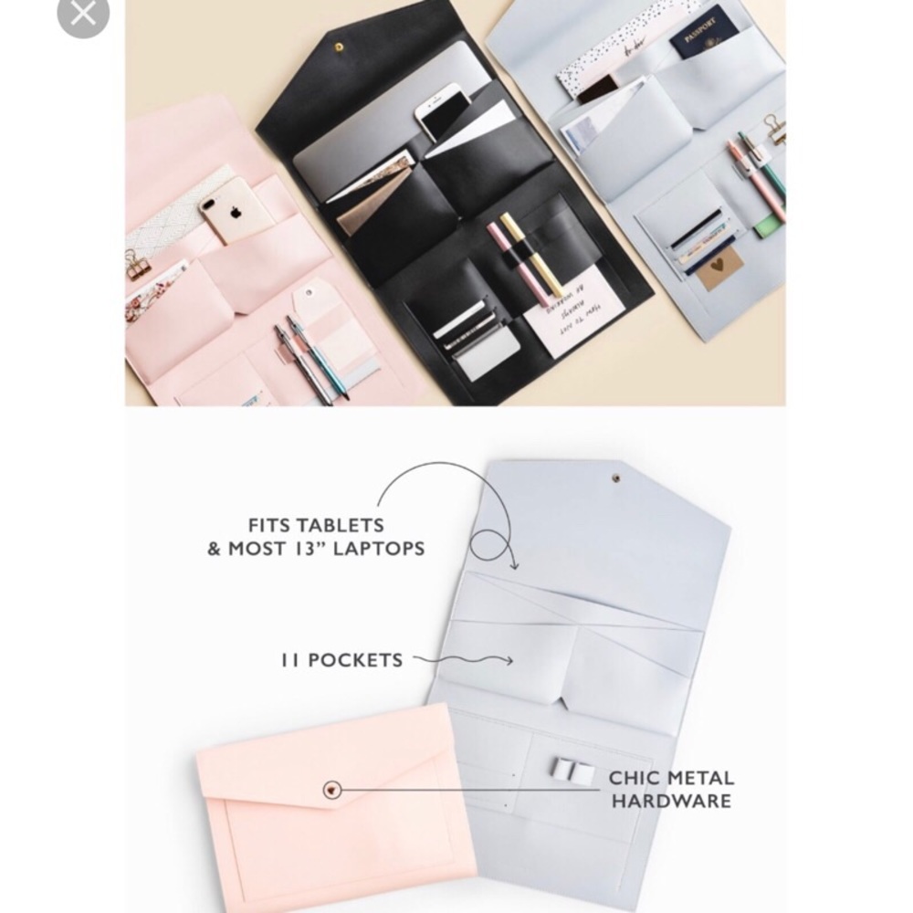 G&C Co-  Vegan Leather Laptop Portfolio